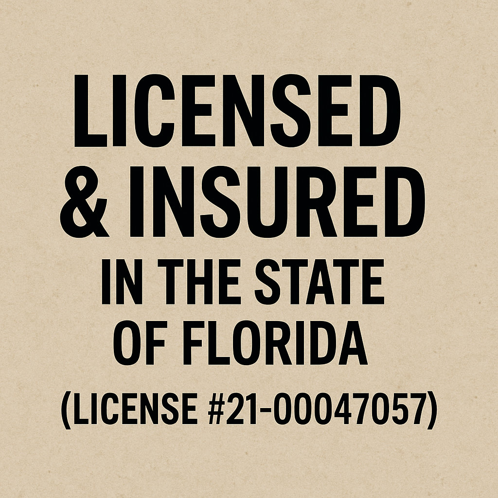 About Us 5 Licensed & Insured in the State of Florida